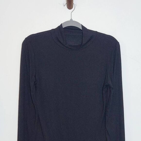 Mango Pop Black Long Sleeve Turtleneck Bodysuit NWT Size Large Black Bodysuit - Picture 2 of 8